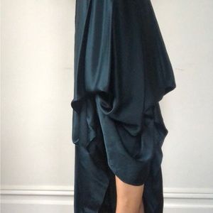 🇩🇰  Ivan Grundahl teal silk satin long skirt